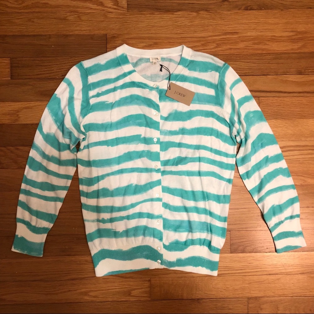 J. Crew Factory Vintage Zebra Stripe Cardigan